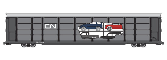 WAGON PORTE-AUTOMOBILES À DEUX ÉTAGES