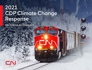 CN Train during Winter. CDP 2021 cover image