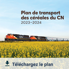 Couverture du plan de transport des céréales du CN