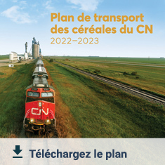 Couverture du plan de transport des céréales du CN